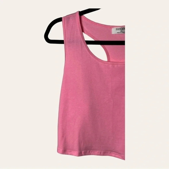0428W ZENANA CROP TOP‎ WIDE STRAPS PINK IN COLOR SIZE XL - Picture 4 of 6